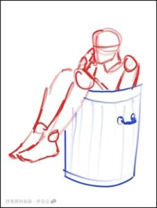 a pair of scissors and a pair of white cups