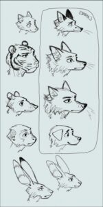 a painting of a man with a bunch of different colored teddy bears