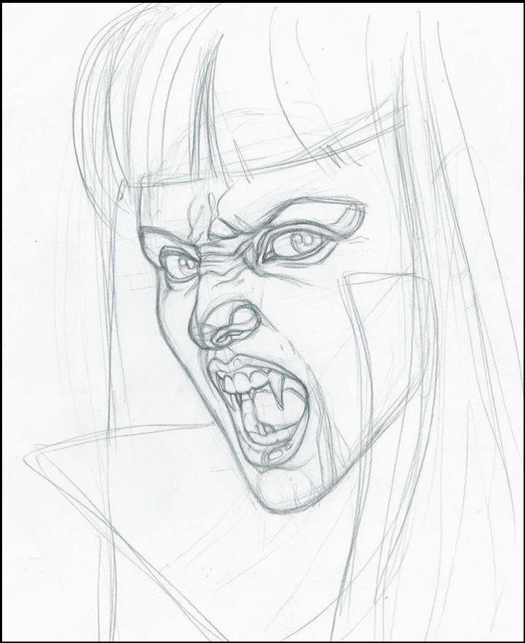 a painting of a man with a black and white striped shirt