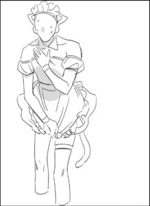 a painting of a man in a black suit