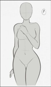 a painting of a woman in a black and white photo