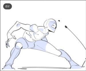 a painting of a baseball player on a baseball field