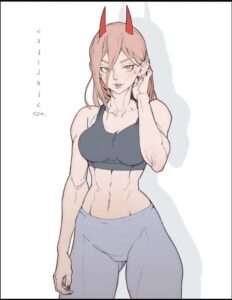 a woman with a red and white cat on a white background