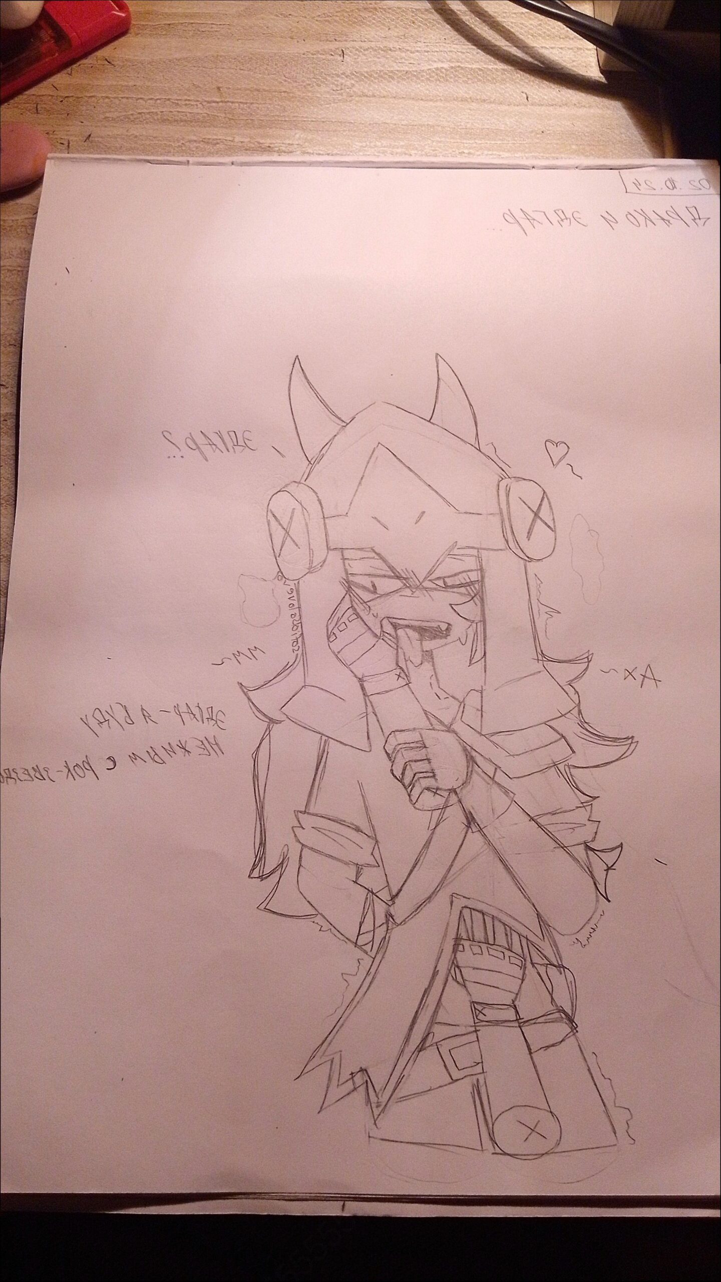 a paper with a picture of a person on it