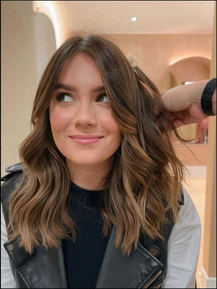 a woman in a black shirt and a black tie