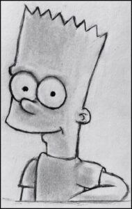 a painting of a white and black teddy bear