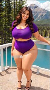 a woman in a pink dress standing on a ledge