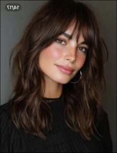 Brown Hair with Bangs