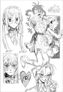 a painting of a woman with a teddy bear