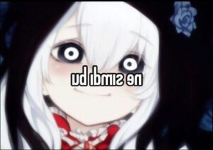 a cartoon of a person with a cat on their head