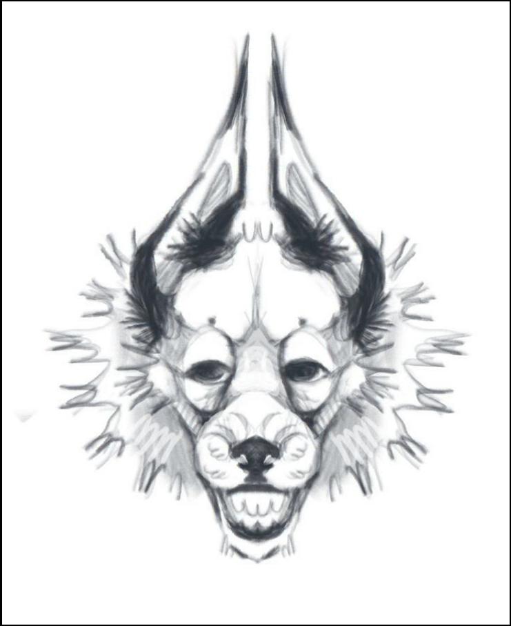 a painting of a man with a cat on his head