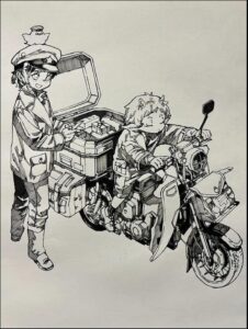 a painting of a man riding a horse