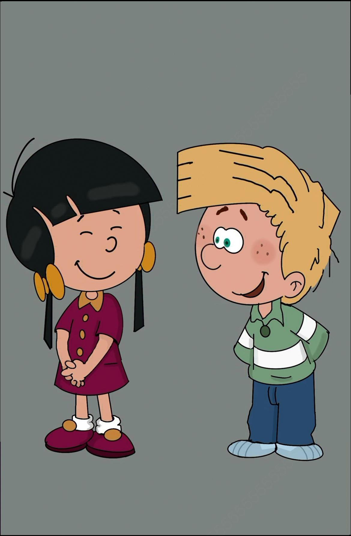 a collage of cartoon characters with a bear on a hat