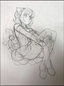 a painting of a snowy landscape with a bird