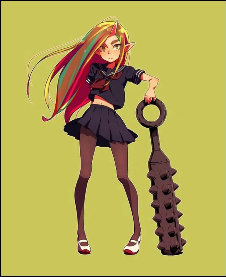 a woman with a parasol standing in front of a painting