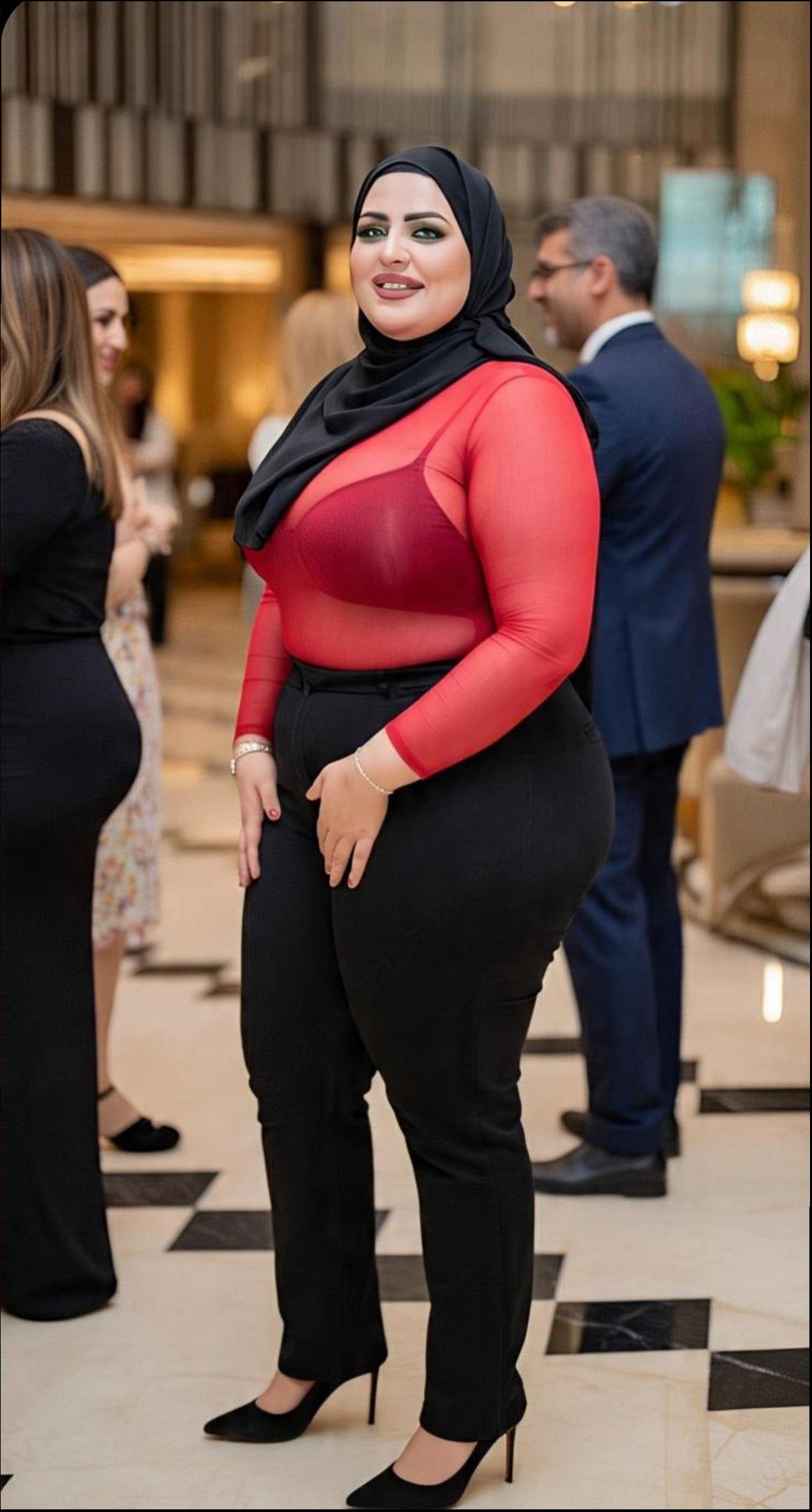 a woman dressed in a red dress and a red tie