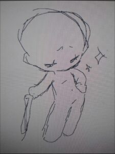 a painting of a bird on a white cloth