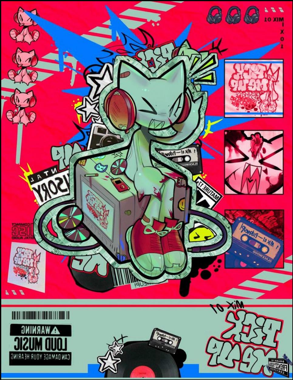 a cartoon character is on a paper