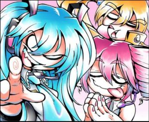 a painting of a man with a cat on his lap