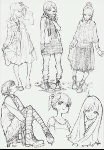 a painting of a woman sitting on a bench