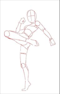 a painting of a person holding a toy