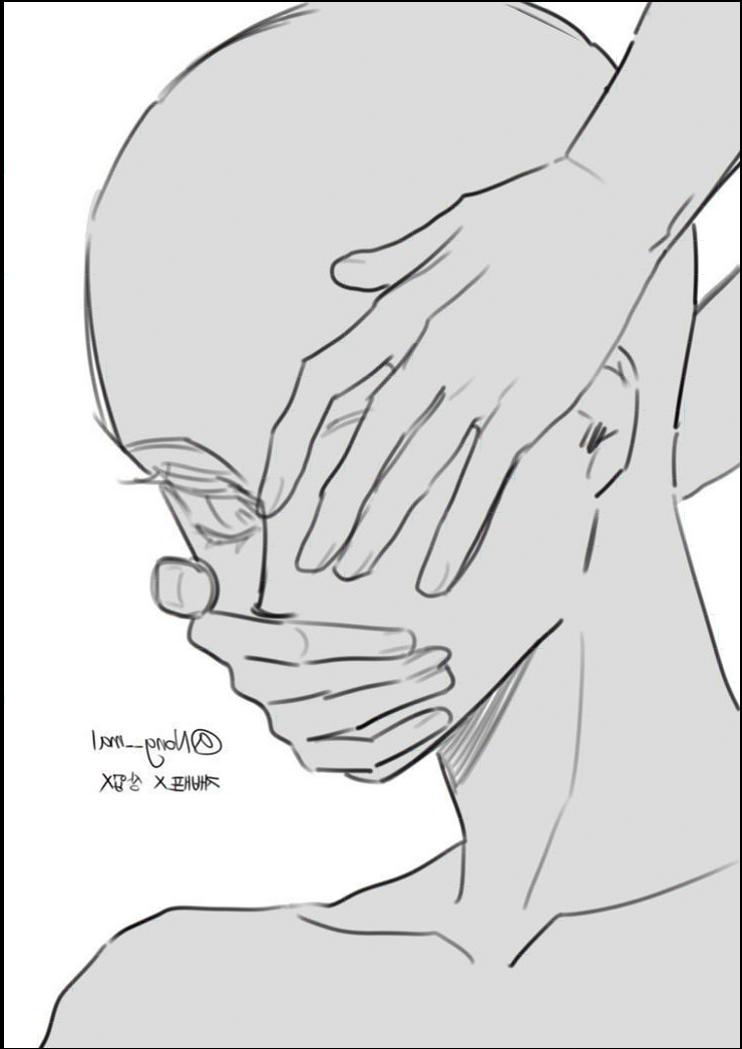 a painting of a man with a cat on his head