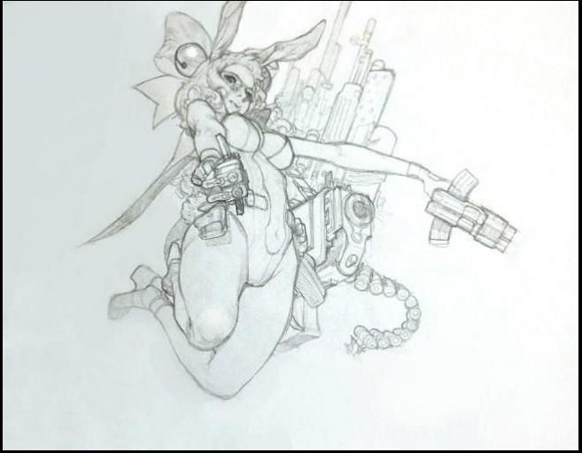 a painting of a man with a sword