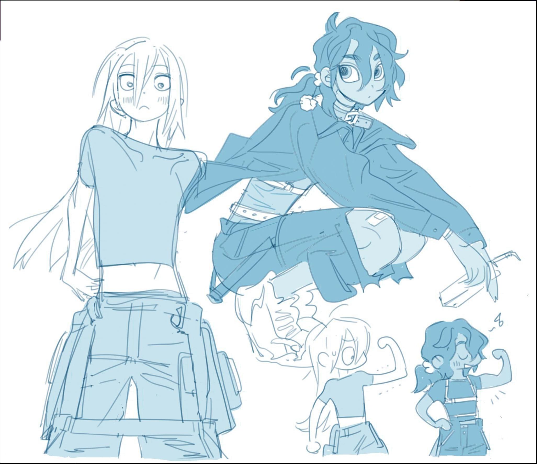 a painting of a woman in a black dress and a black and white painting of a woman in