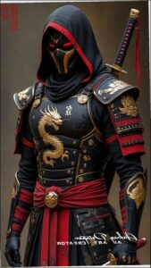 a man dressed in a costume and holding a sword