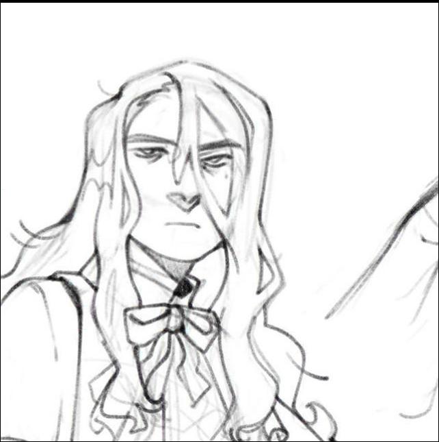 a painting of a woman in a black and white photo