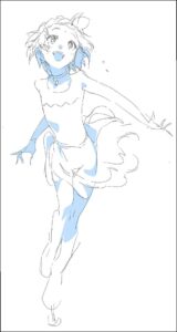 a painting of a person holding a small bird