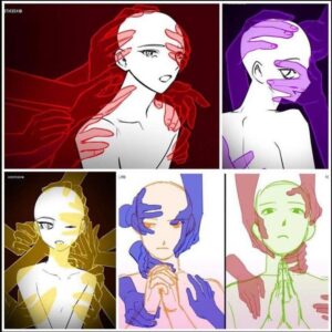 a collage of different photos of different people