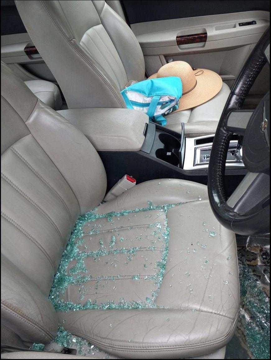 a car seat with a stuffed animal on it