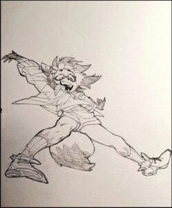 a painting of a bird on a white background