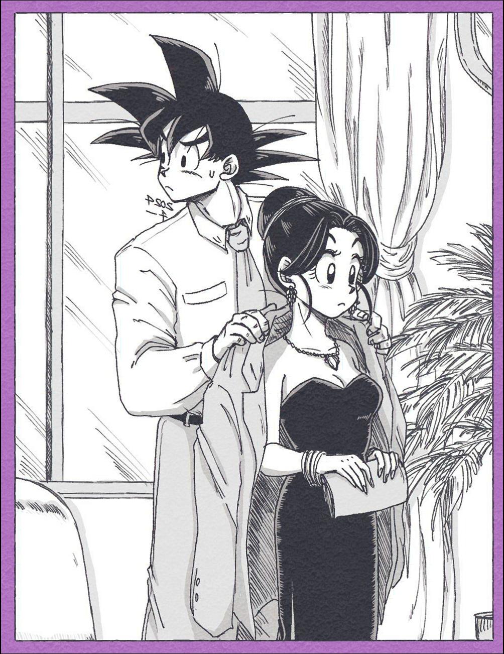 a man and woman are posing for a picture