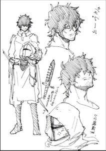 a painting of a woman with a large group of black and white teddy bears