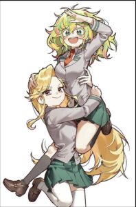 a painting of a woman holding a stuffed animal