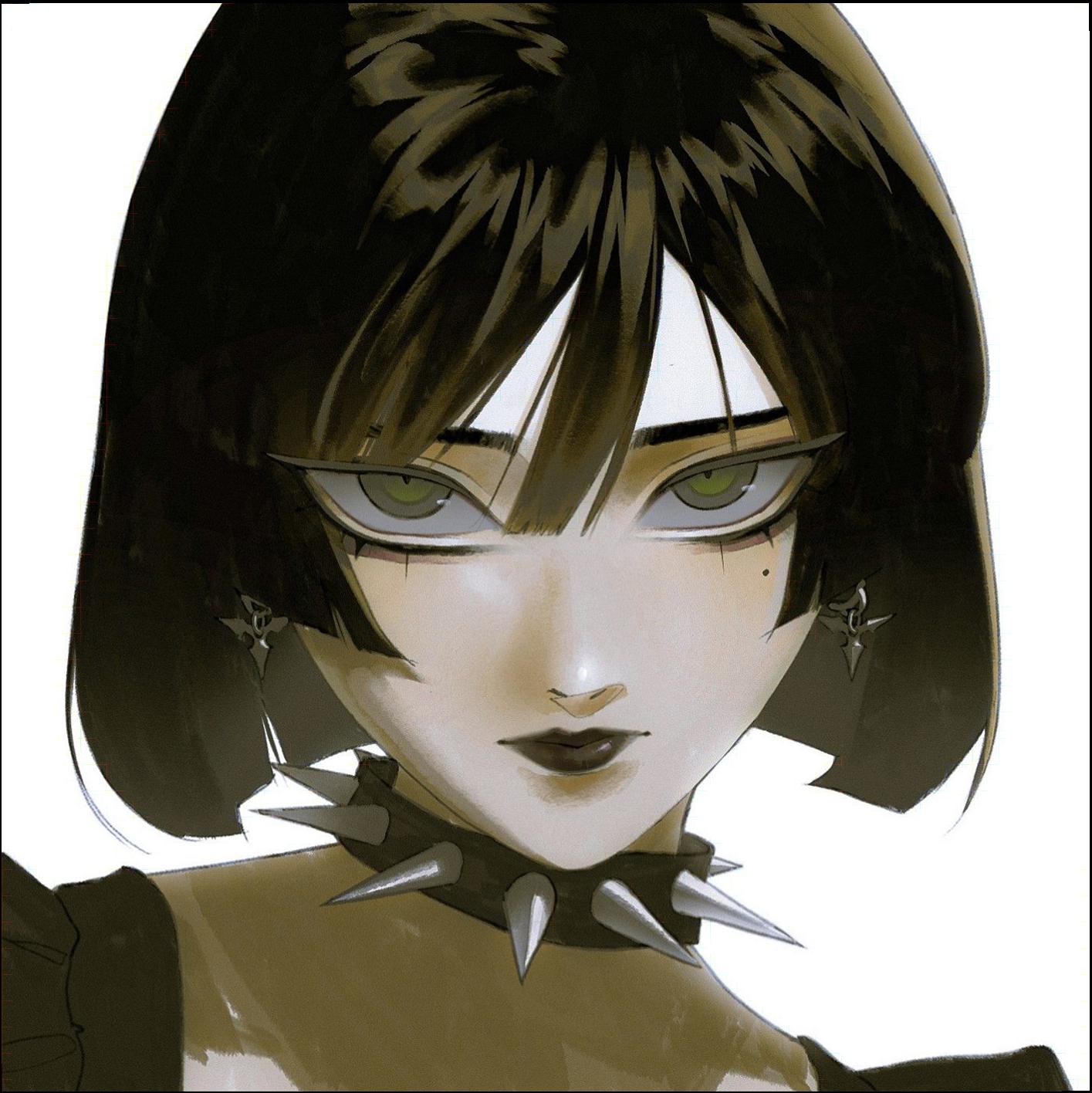 a woman wearing a black hat and a black mask