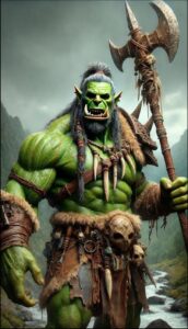 a statue of a man with a bear on his head