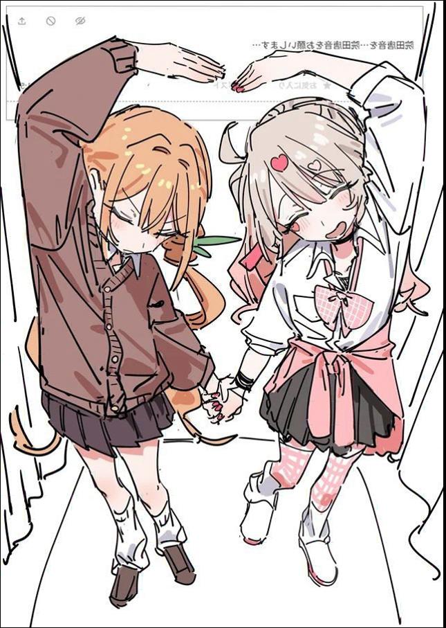 a painting of a woman with a cat on her head