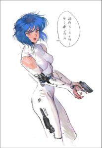 a woman in a black and white photo with a skateboard