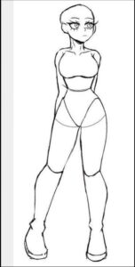 a painting of a man with a black and white striped tie