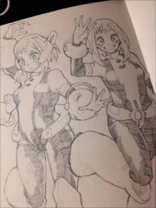 a painting of a man with a large tattoo on his neck