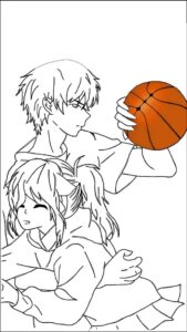 a basketball is shown with a bird on it