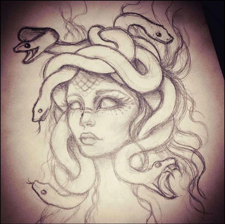 a painting of a man with a large tattoo on his arm