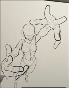 a painting of a painting of a person holding a white bird