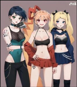 a collage of cartoon characters dressed up in costumes