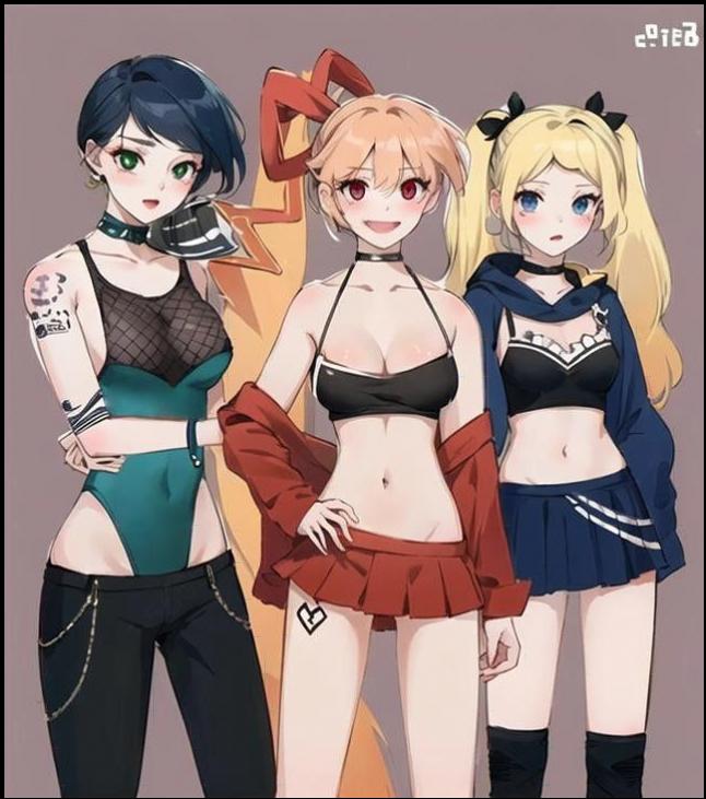 a collage of cartoon characters dressed up in costumes