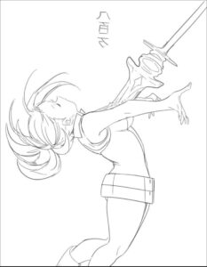 a painting of a man in a black suit