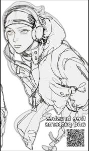 a painting of a man with a picture of a bear on it